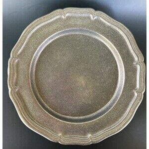 RWP Wilton Pewter  Scallop Edge Plate Queen Anne 10,5" PA USA Vintage Set Of 4